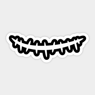 Little Monster Mouth funny face mask Sticker